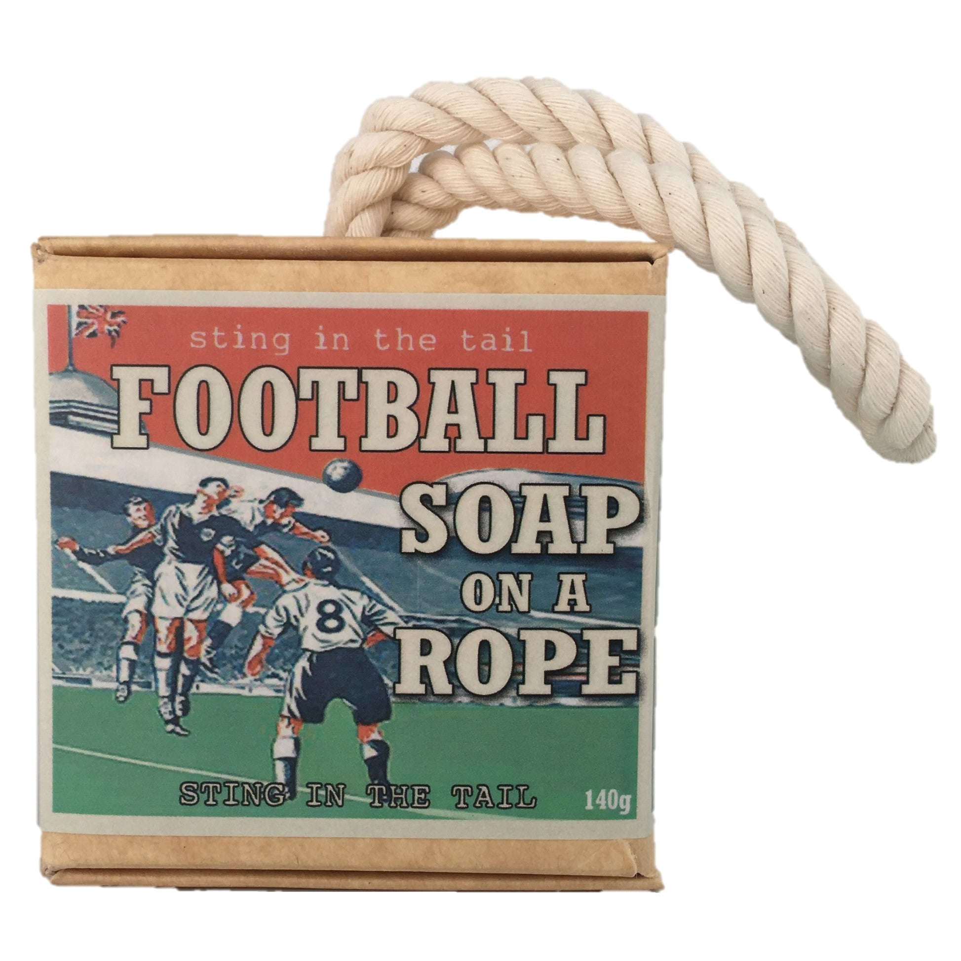 Football Soap on a Rope