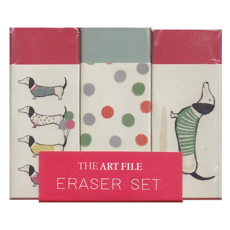 Frank Sausage Dog Eraser Set