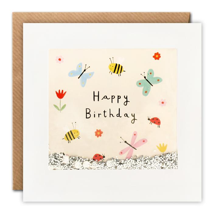Garden Creatures Happy Birthday Shakies Card PT2837