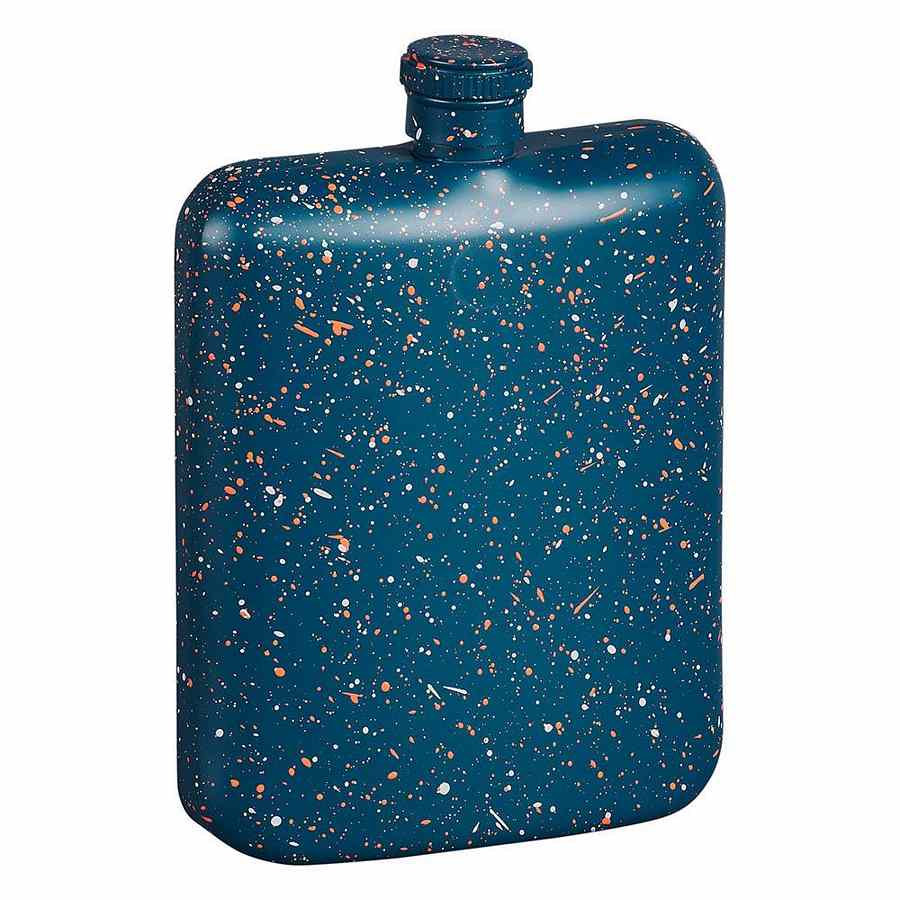 Gentlemen's Hardware Blue Speckled Hip Flask