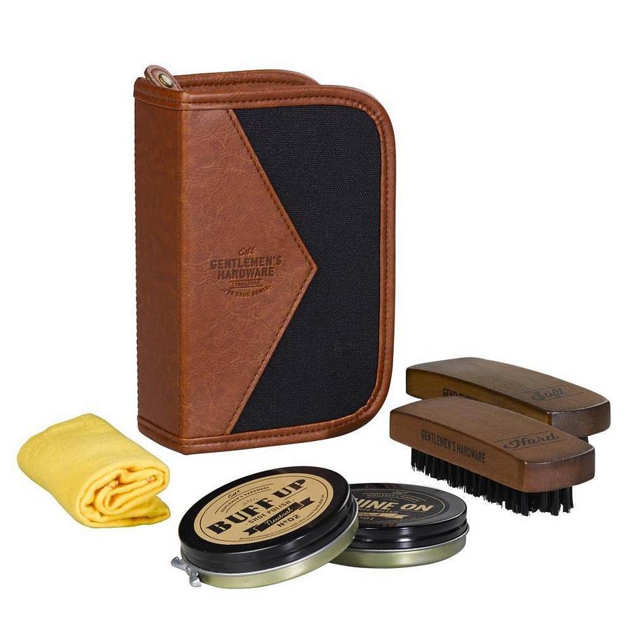 Gentlemen's Hardware Charcoal Shoe Shine Kit main