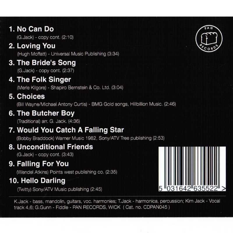 Geordie Jack Choices CDPAN045 CD track list