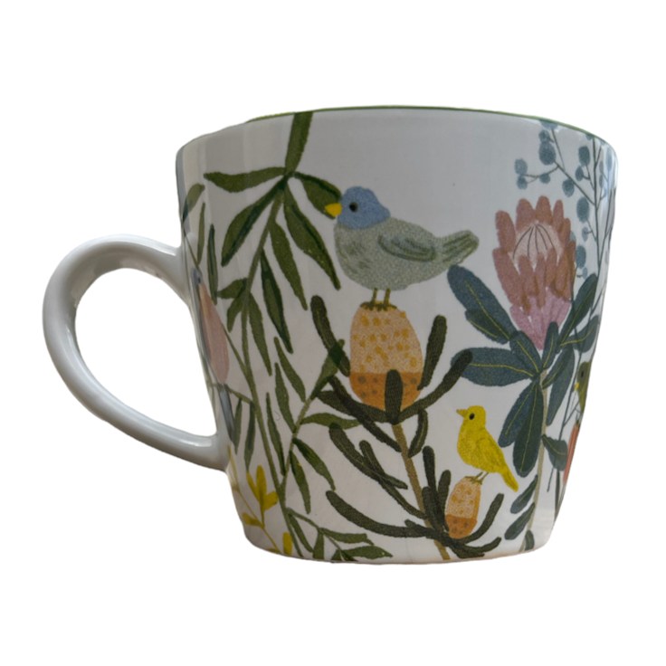 Gisela Graham Birds White Ceramic Mug 33019 back