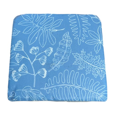 Gisela Graham Blue Botanical Resin Coaster 30473 sngled