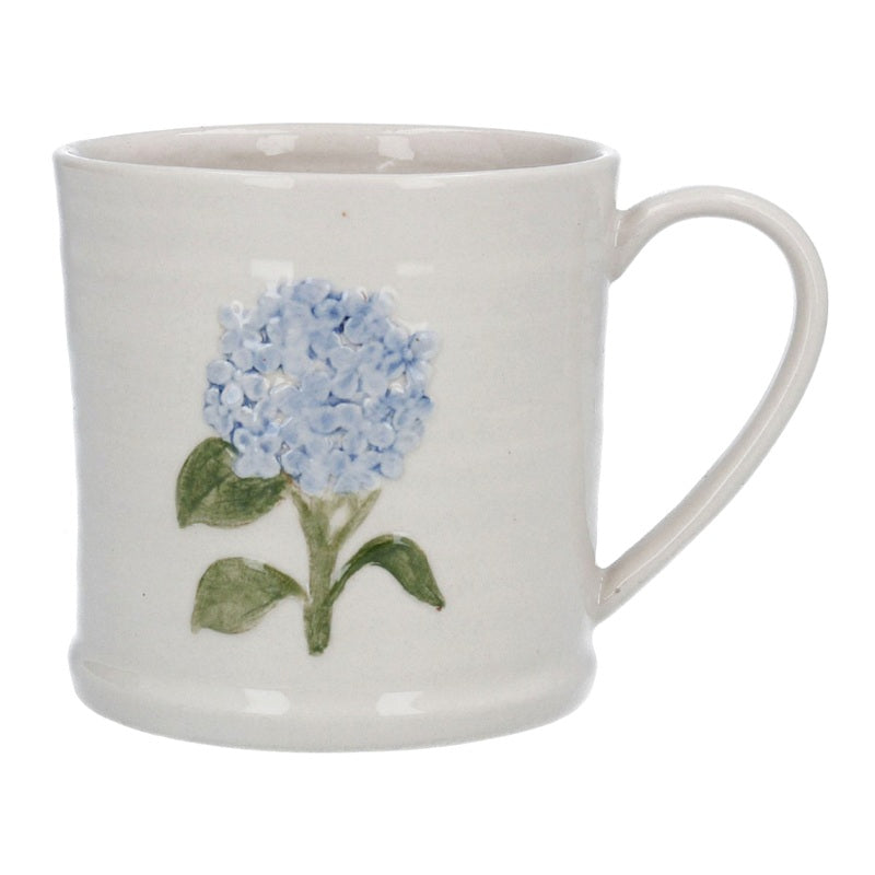 Gisela Graham Blue Hydrangea Stoneware Mug 20677 front