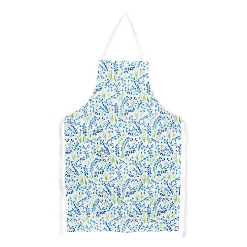 Gisela Graham Bluebell & Dragonfly Cotton Apron 81238 main