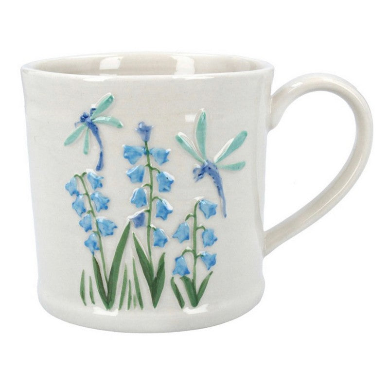 Gisela Graham Bluebell & Dragonfly Stoneware Mug 81005 main