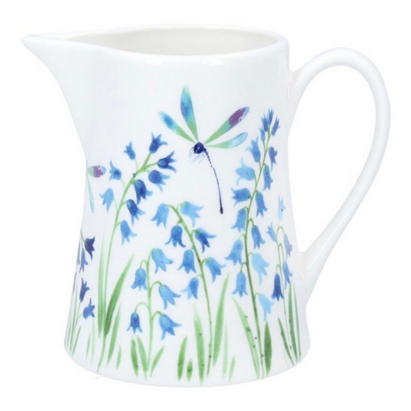 Gisela Graham Bluebell & Dragonfly Ceramic Jug 80952 main