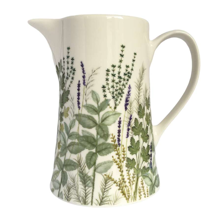 Gisela Graham Ceramic Jug Herbs Medium front