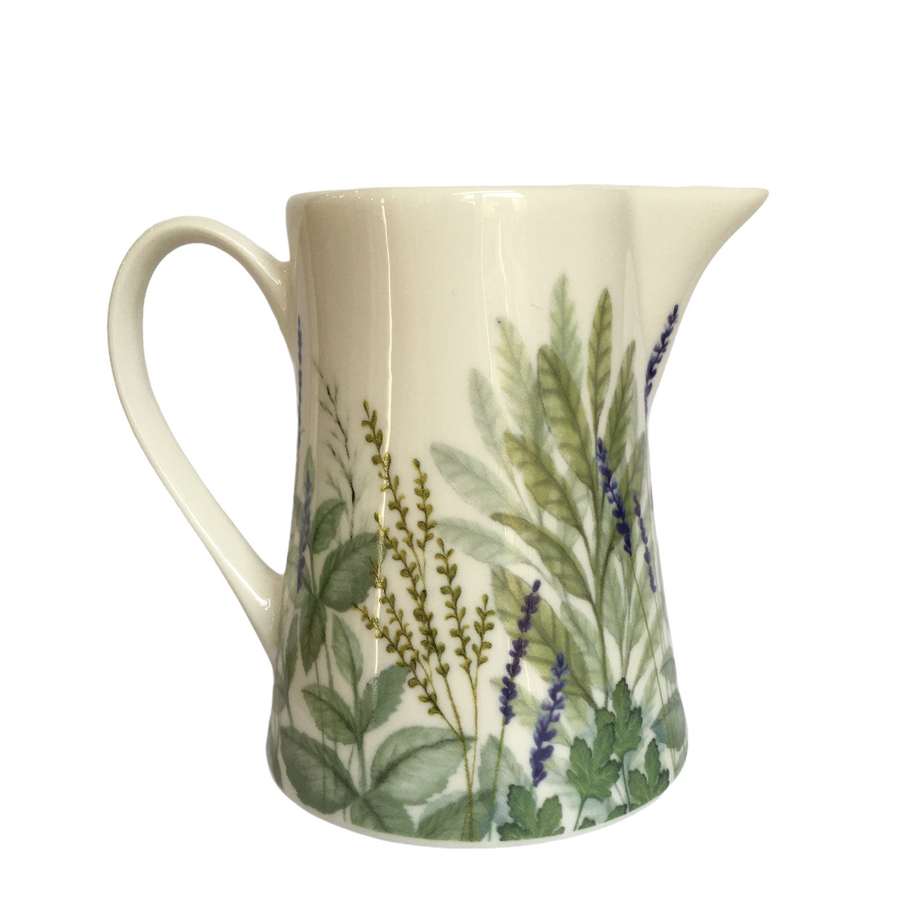 Gisela Graham Ceramic Jug Herbs Small back