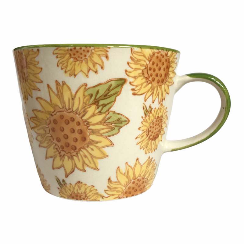 Gisela Graham Ceramic Mug Sunflower Front