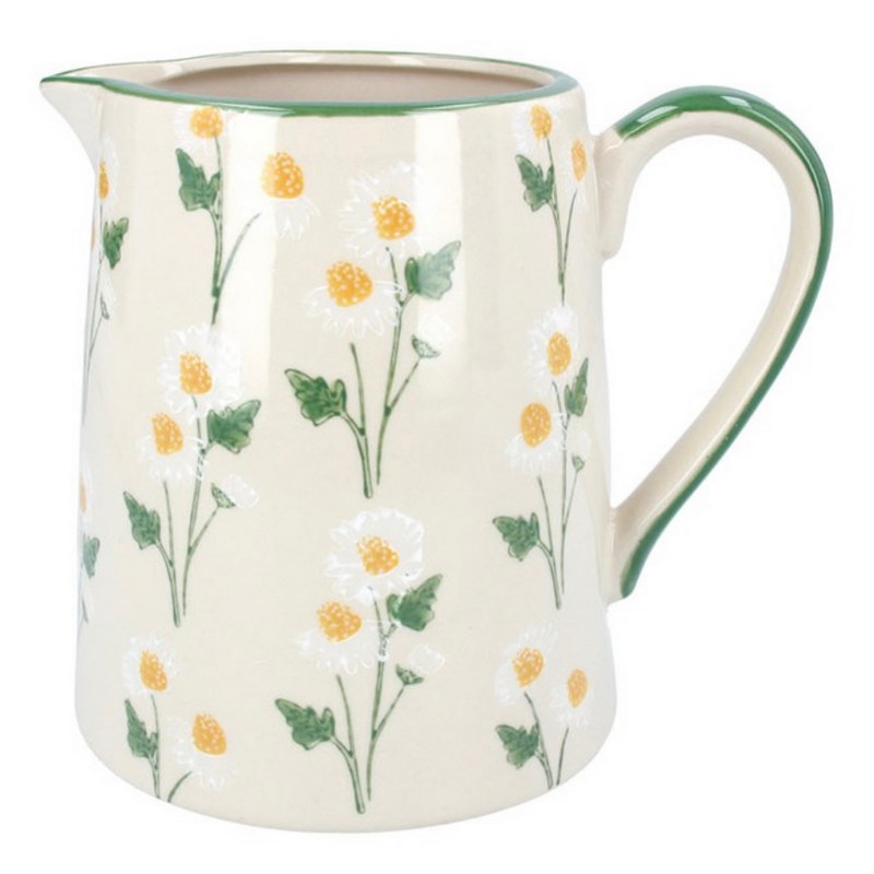Gisela Graham Daisy Stoneware Jug Large 81103 main