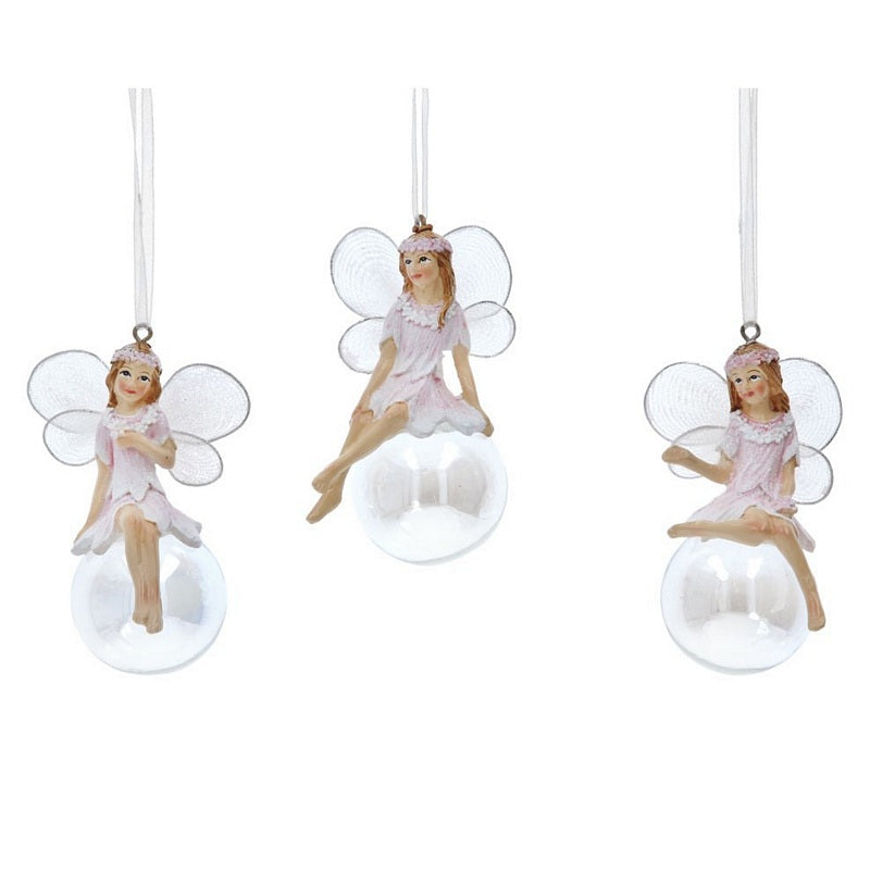 Gisela Graham Fairy On Soap Bubble Bauble 14296 selection