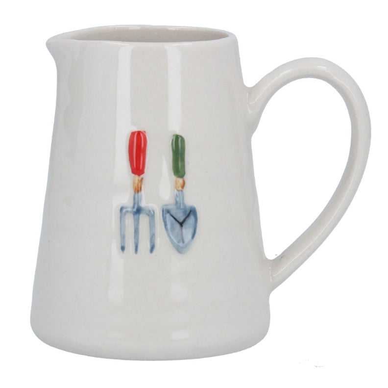 Gisela Graham Garden Tools Stoneware Mini Jug 30261 front