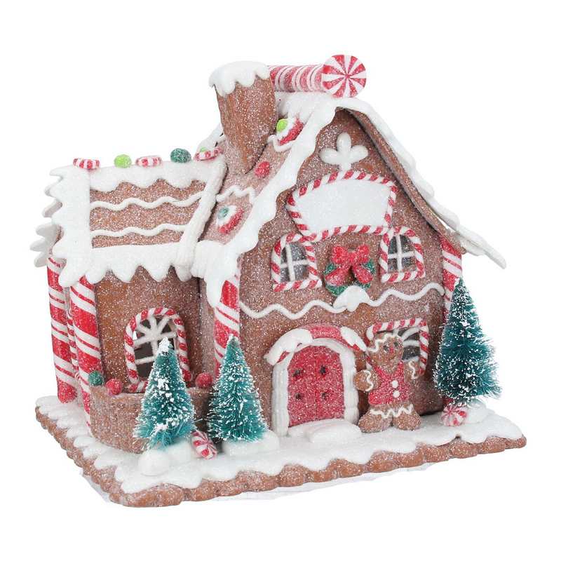 Gisela Graham Gingerbread House LED Ornament Medium 35597 main