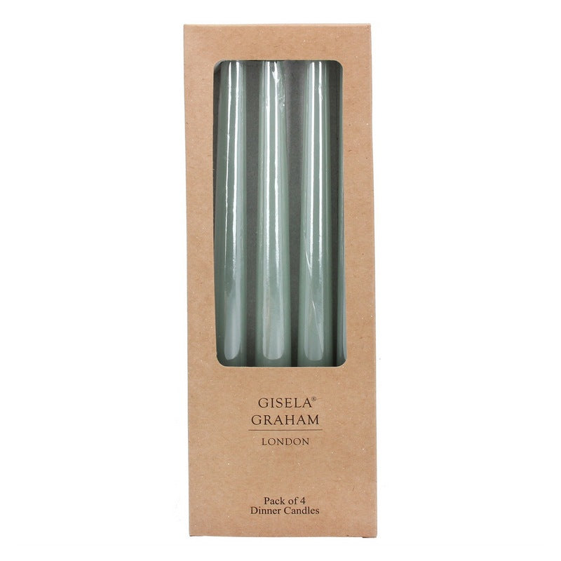 Gisela Graham Ice Green Taper Dinner Candles Box of 4 51413 main