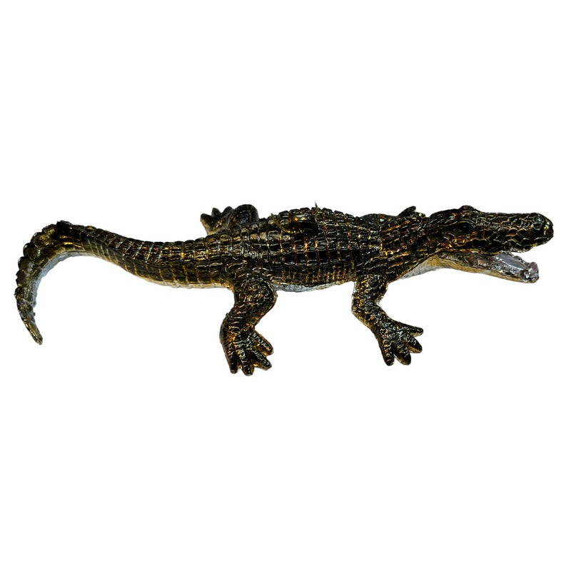 Gisela Graham Metallic Crocodile Christmas Tree Decoration