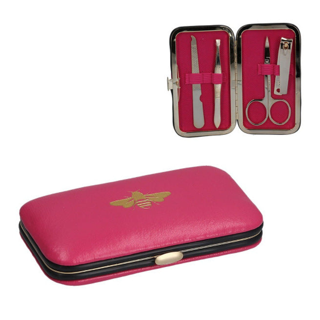 Gisela Graham Pink Bee Manicure Set