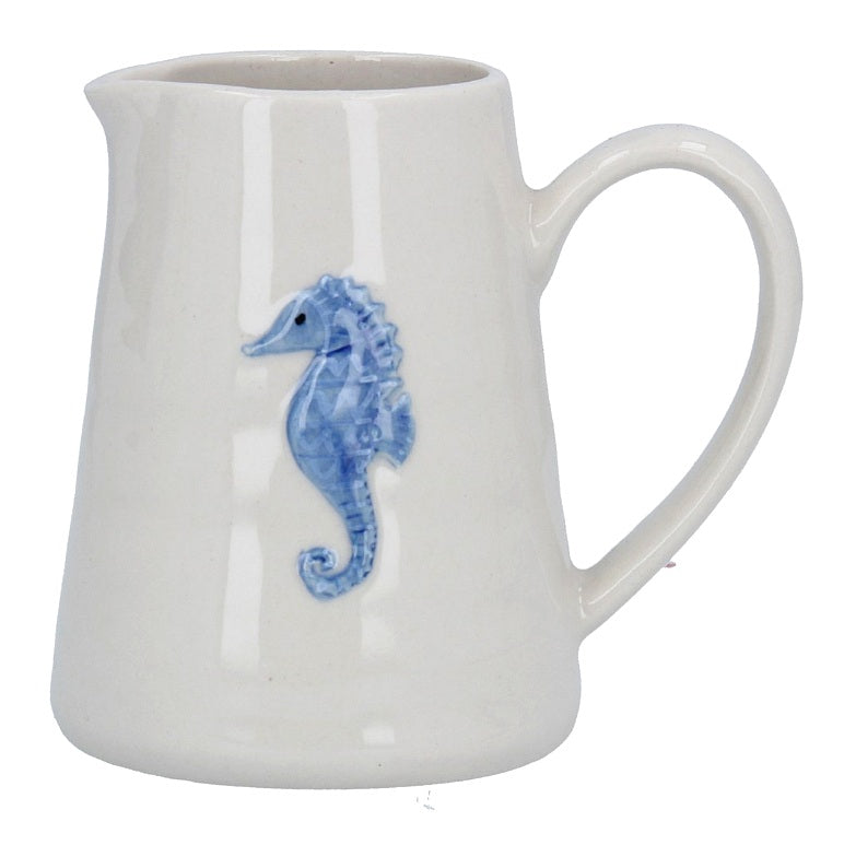Gisela Graham Seahorse Stoneware Mini Jug 30379 front