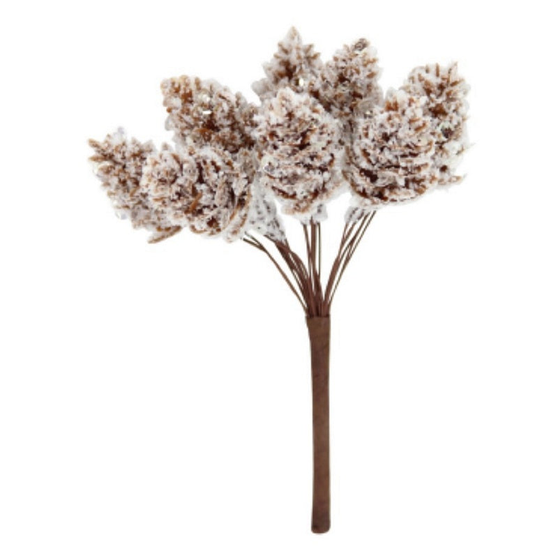 Gisela Graham Snowy Cone Bunch Decoration