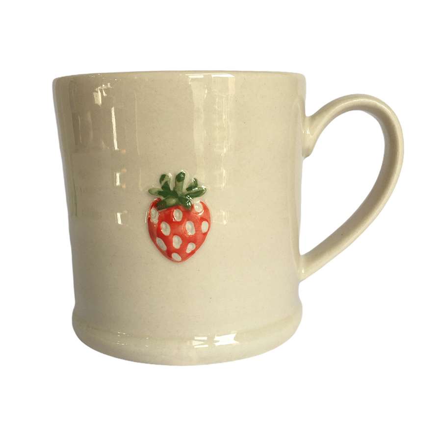 Gisela Graham Strawberry Mini Ceramic Mug front