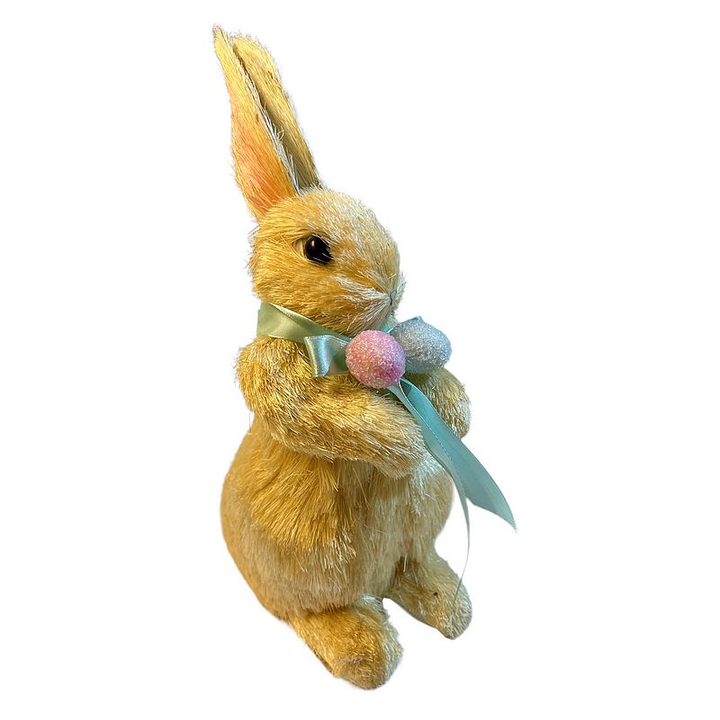 Gisela Graham White Bristle Bunny Upright main