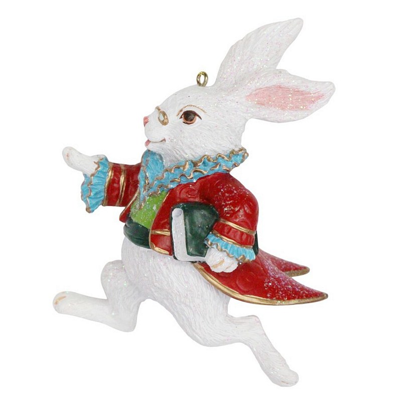 Gisela Graham White Rabbit Resin Decoration 11843 main