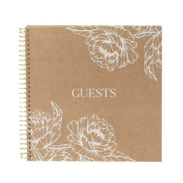 Guestbook Organics Spiral Kraft Blossom 220553 front