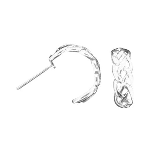 Hamilton & Young Celtic Knotwork Silver Hooped Earrings HY0563 main