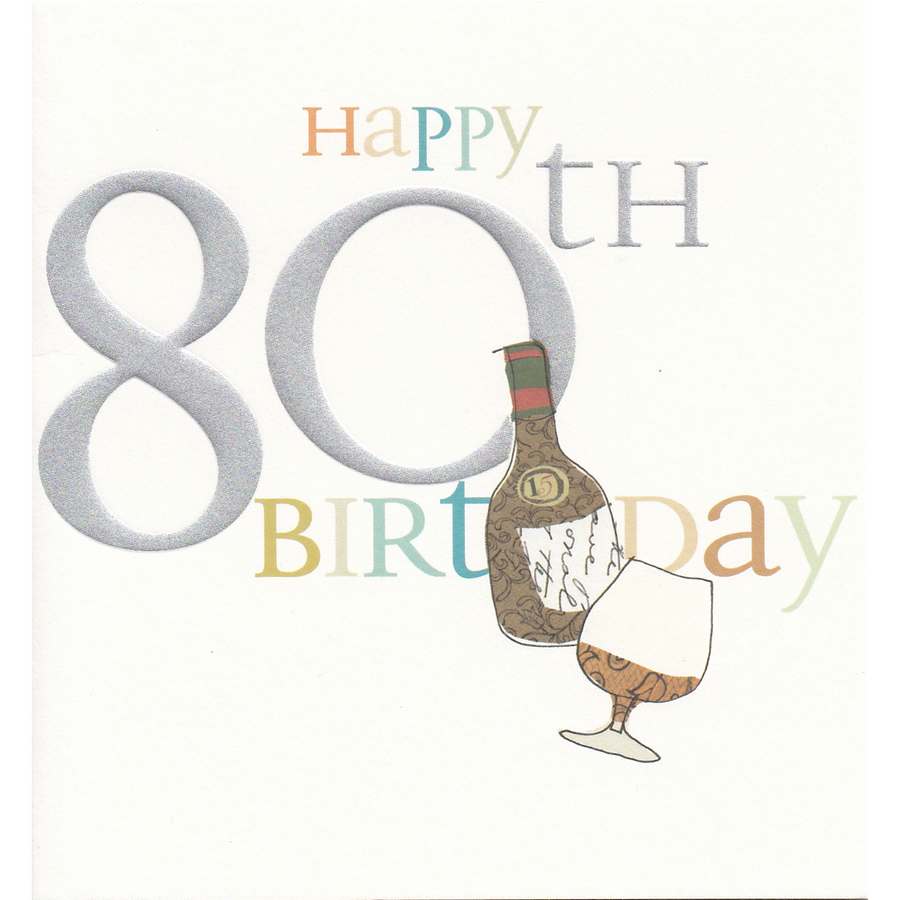 Birthday Card - Happy 80th Birthday Brandy