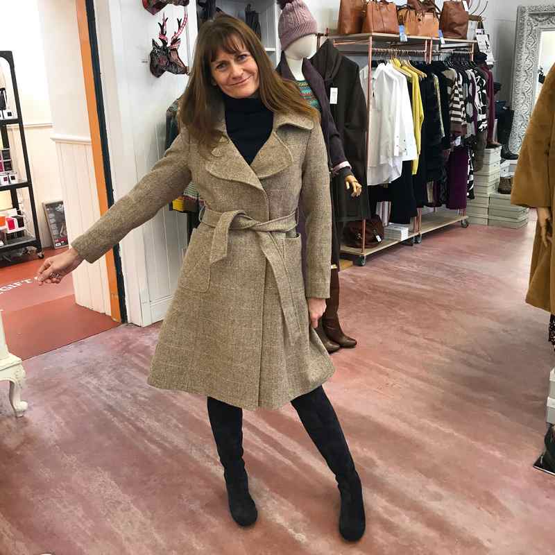 Harris Tweed Amanda Coat on Helen