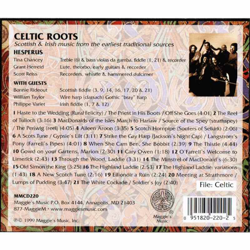 Hesperus Celtic Roots MMCD220 track list
