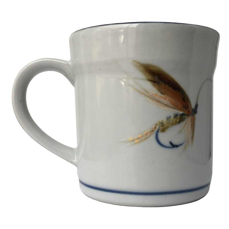 Highland Stoneware Fishing Fly Pint Mug back