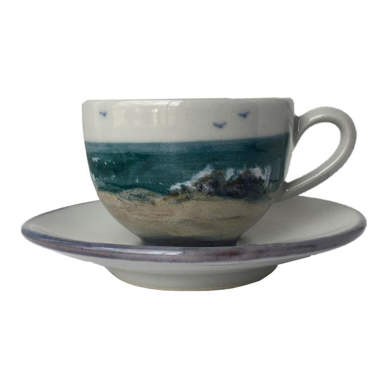 Highland Stoneware Seascape Lungo Cup & Saucer 2