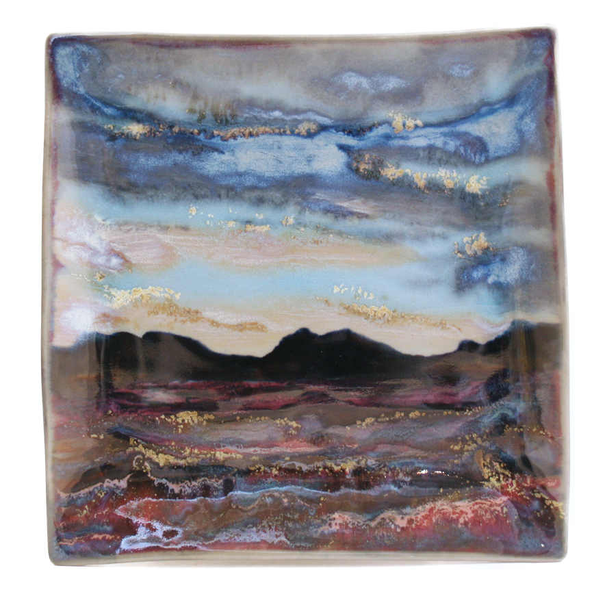 Highland Stoneware Sunset Square Plate Extra Large