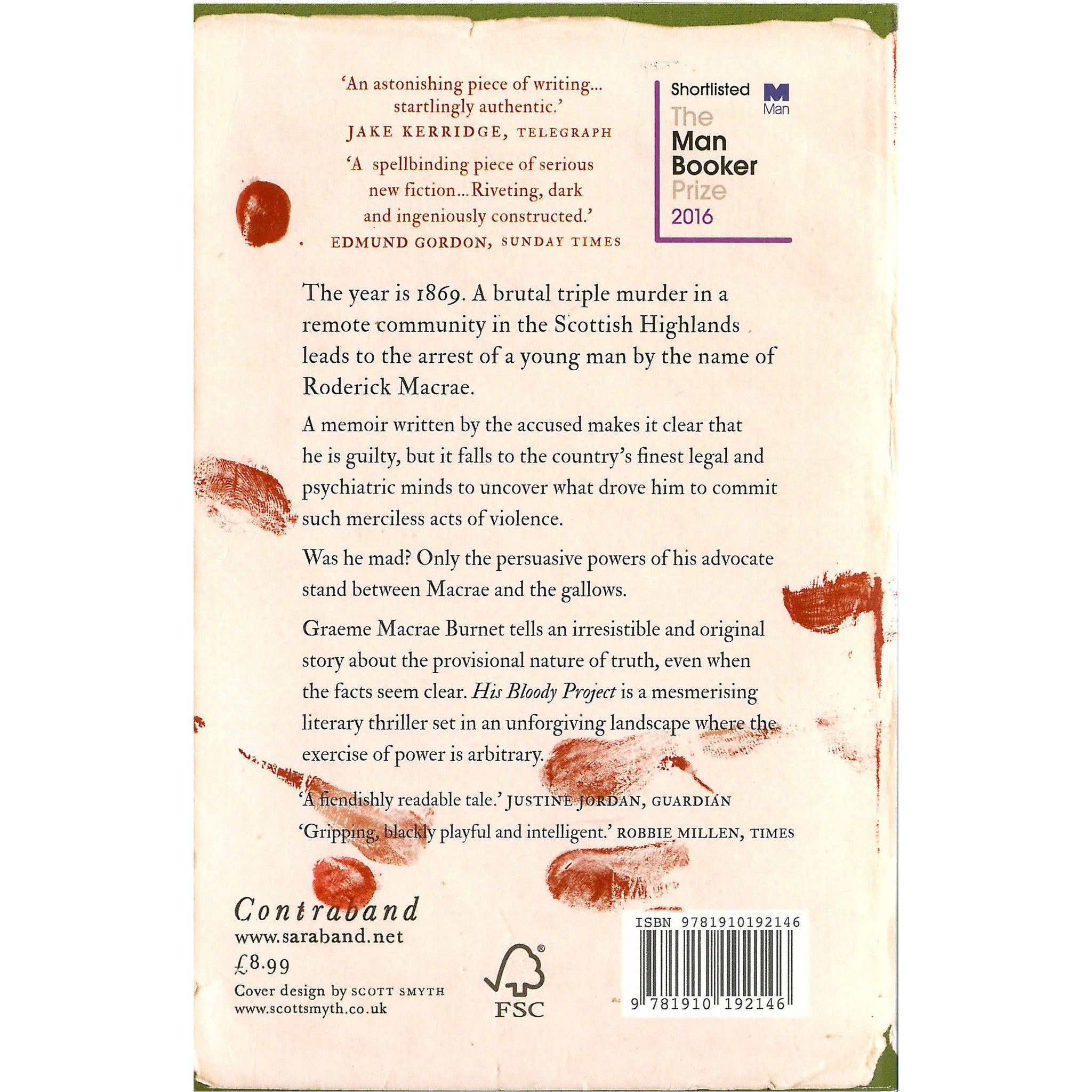 Graeme MacRae Burnet - His Bloody Project back cover