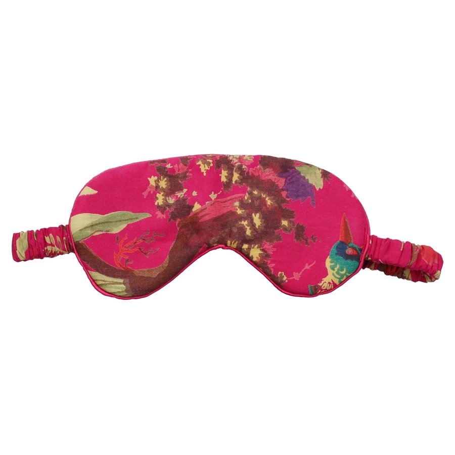 Hot Pink Bird Print Eye Mask main