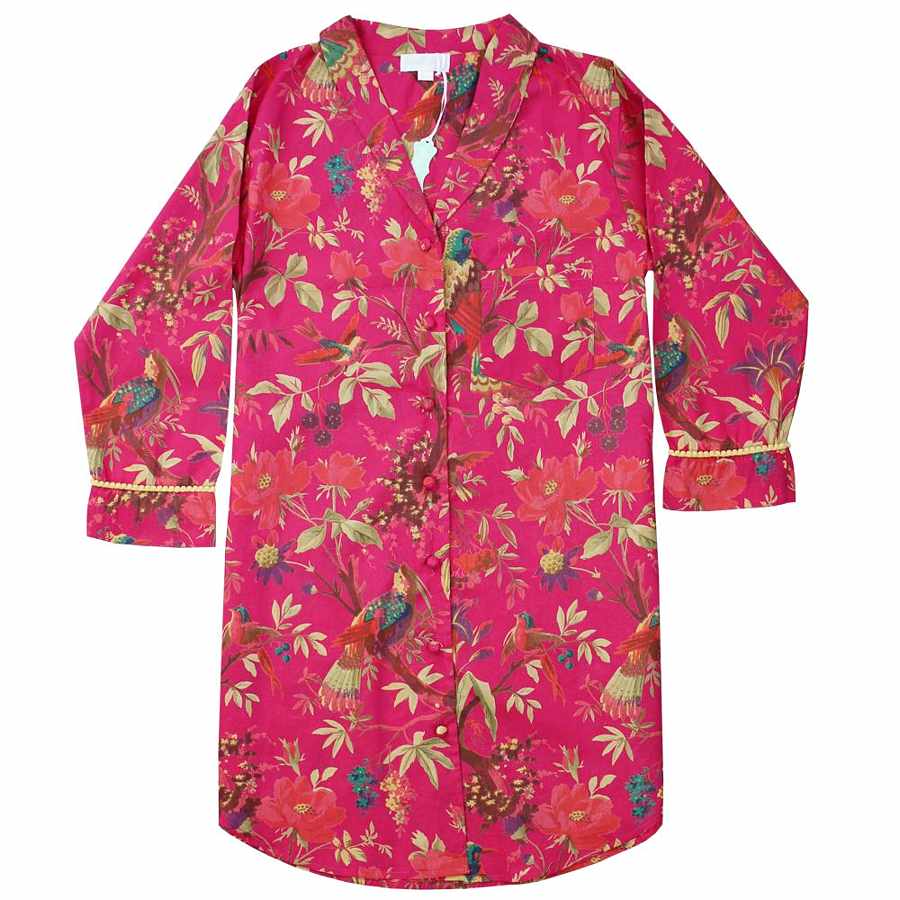 Hot Pink Bird Print Nightshirt NS20 main