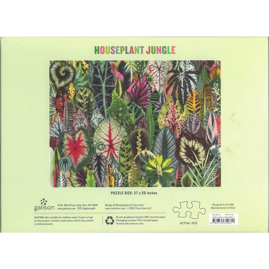 Houseplant Jungle 1000 Piece Jigsaw Puzzle back