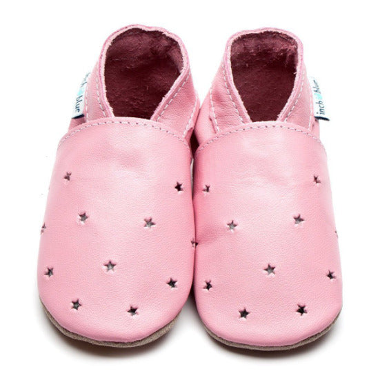 Inch Blue Baby Booties Milky Way Pink front