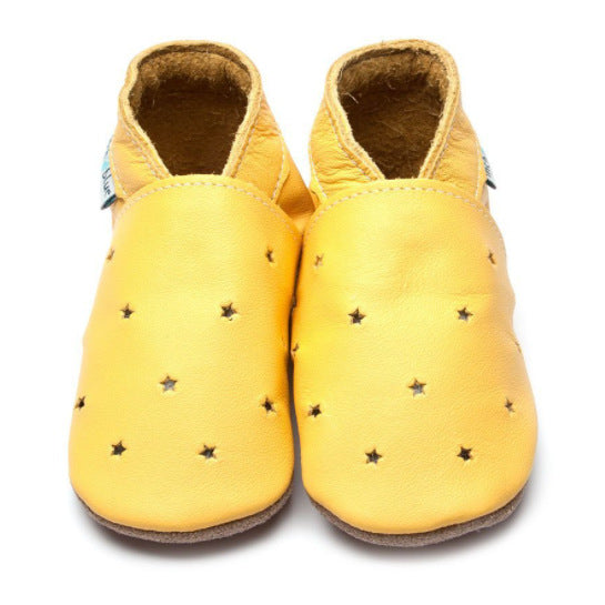 Inch Blue Baby Booties Milky Way Yellow front