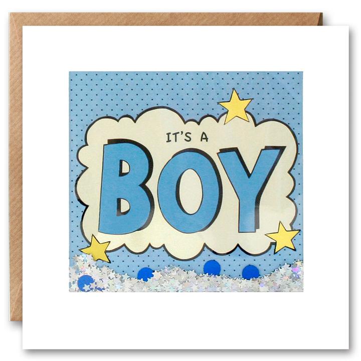 Its A Boy Shakies Card