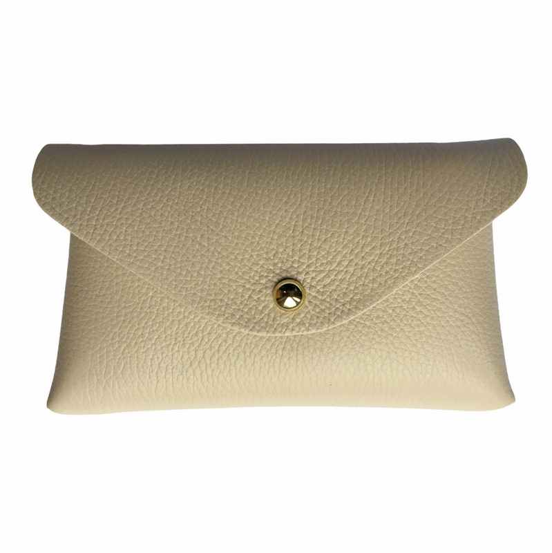 Italian Leather Cream as Clutch
