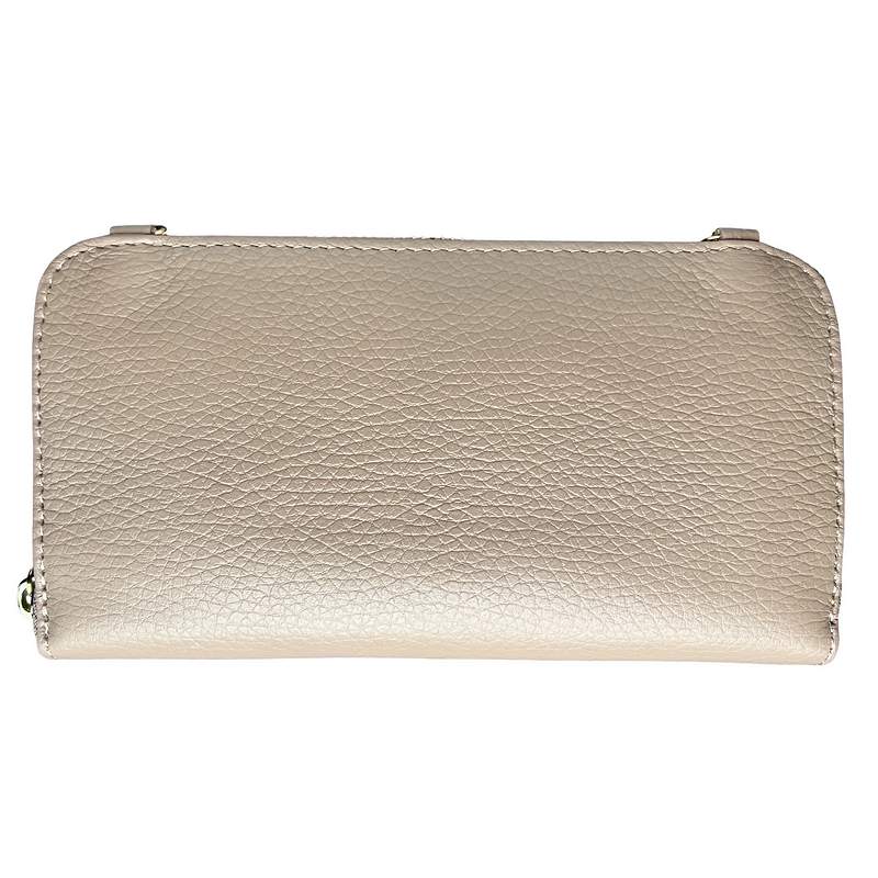 Italian Leather Cross-Body Bag Smoke Rose PS469 back