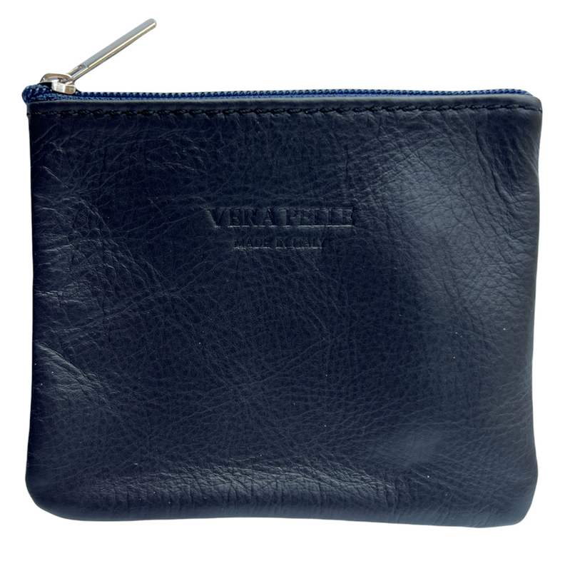 Italian Leather Zip Coin Purse