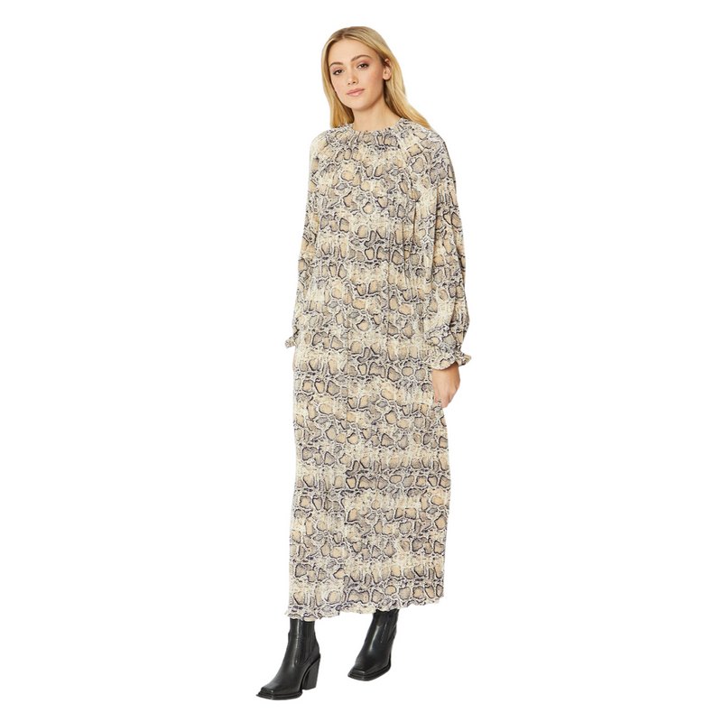 Jayley Fashion Silk Blend Duchess Maxi Dress SLYD33A-02 on model front