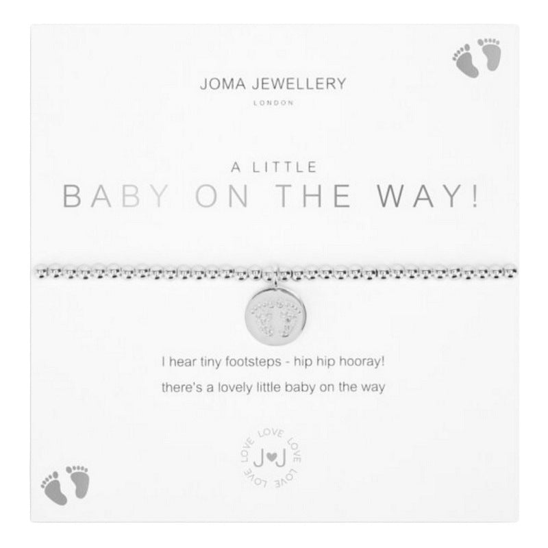 Joma Jewellery A Little Baby On The Way Bracelet 5221 on card