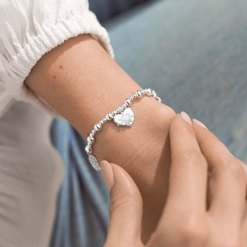 Joma Jewellery Birthday Girl Charm Bracelet Boxed 5316 on model