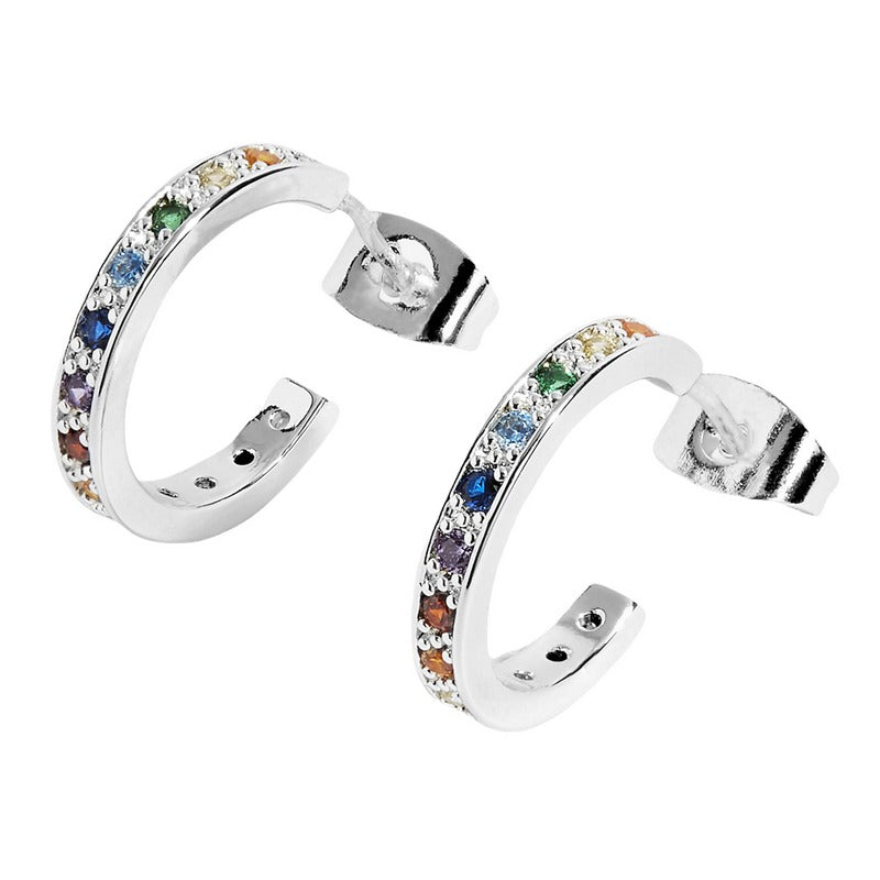 Joma Jewellery Colours Of You Rainbow Hoop Earrings 5145 side