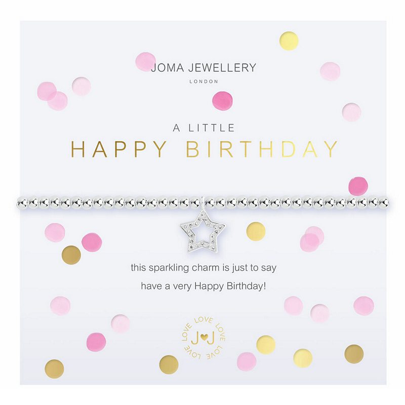 Joma Jewellery Confetti A Little Happy Birthday 4336 on card